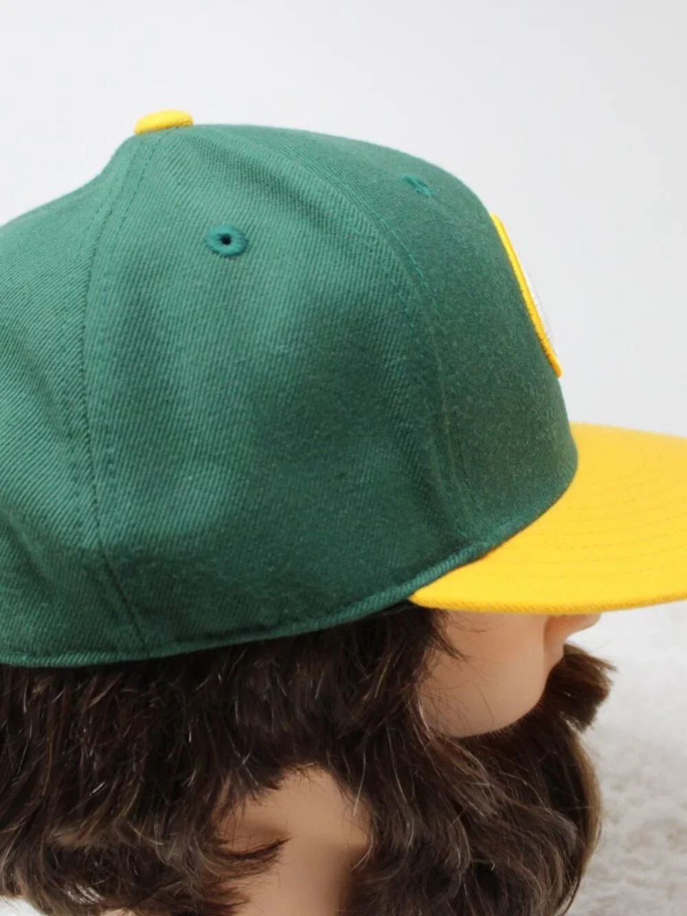 Green Bay Packers Hat Fitted 7 Green/Yellow Mitchell & Ness 100% Wool NFL Cap
